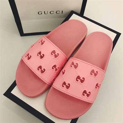 gucci pink sliders|pink gucci slides farfetch.